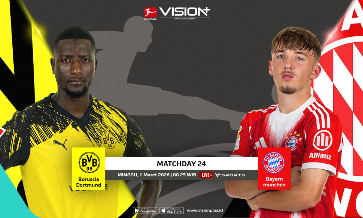 Nonton Borussia Dortmund Vs Bayern Munich Di Bundesliga 2025-2026, Saksi Live Di Vision+!